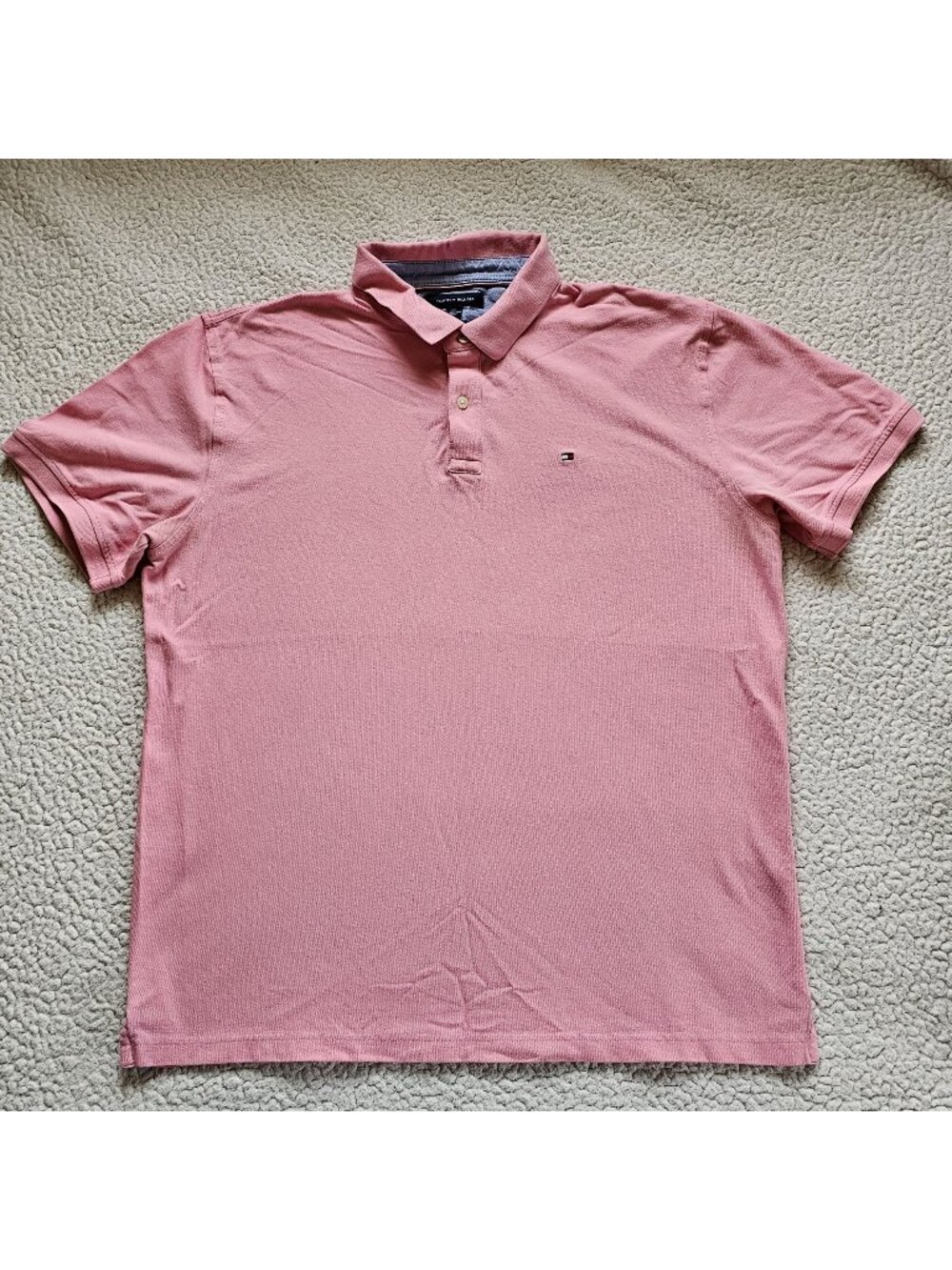 Tommy Hilfiger Slim Fit Pink Polo Shirt XXL